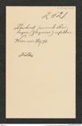 k.k. naturhistorisches Hofmuseum, Intendanzakten 1885-1896 (Hauer), Aktenzahl Z.521.b/1890, Seite 1